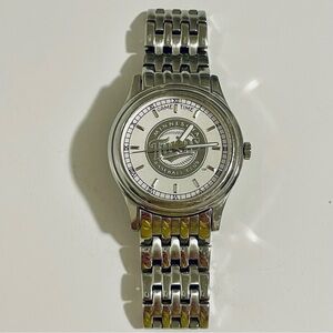 Men’s Game Time Minnesota Twins Baseball Silver Multi-Link Watch